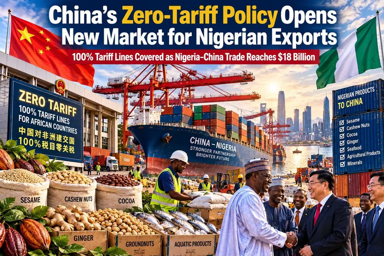 China’s Zero-Tariff Policy Opens New Opportunities for Nigerian Exports