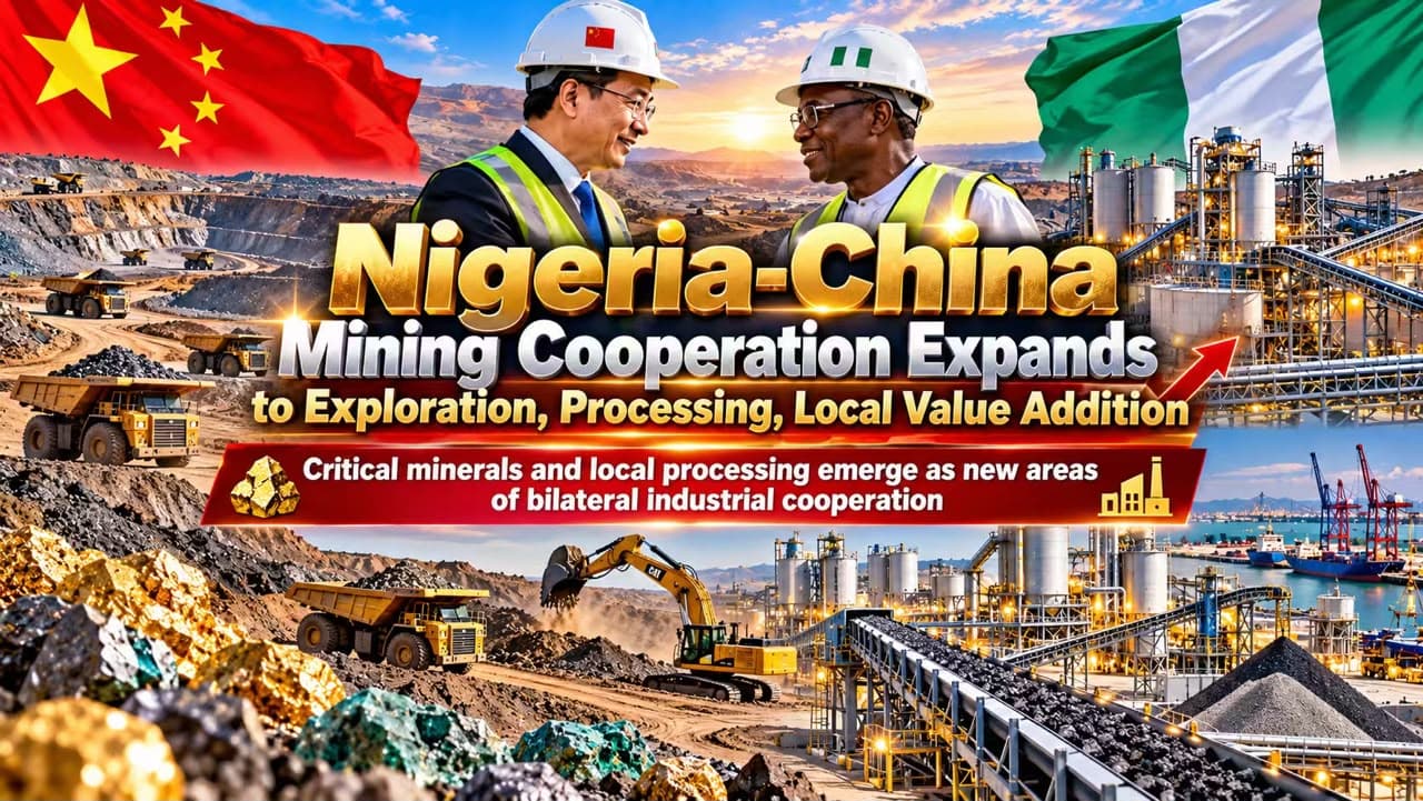 NIGERIA-CHINA MINING COOPERATION EXPANDS TO EXPLORATION, PROCESSING, LOCAL VALUE ADDITION